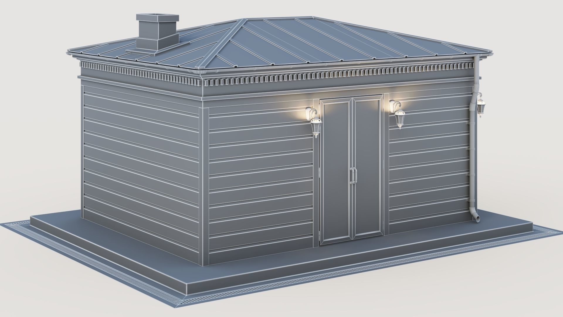 All-season gazebo-pavilion 3D model_45