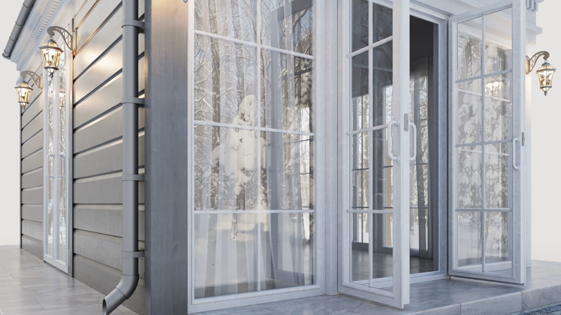 All-season gazebo-pavilion 3D model_17