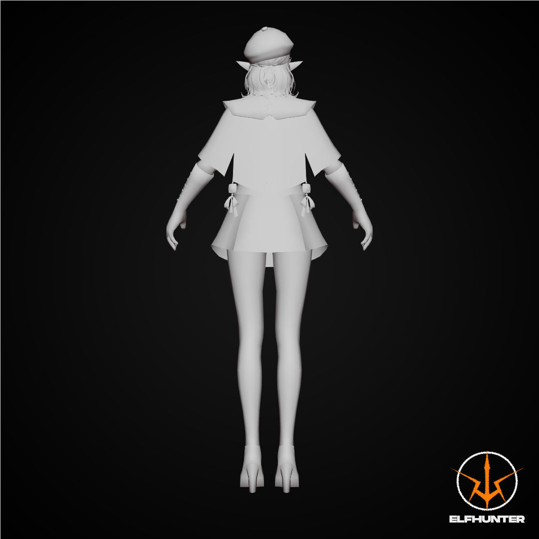 EXCLUSIVE ELF HUNTER EDITION RIGGED CHARACTER ELF ENGLAND Low-poly 3D model_8