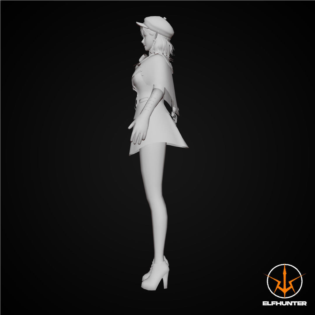 EXCLUSIVE ELF HUNTER EDITION RIGGED CHARACTER ELF ENGLAND Low-poly 3D model_9