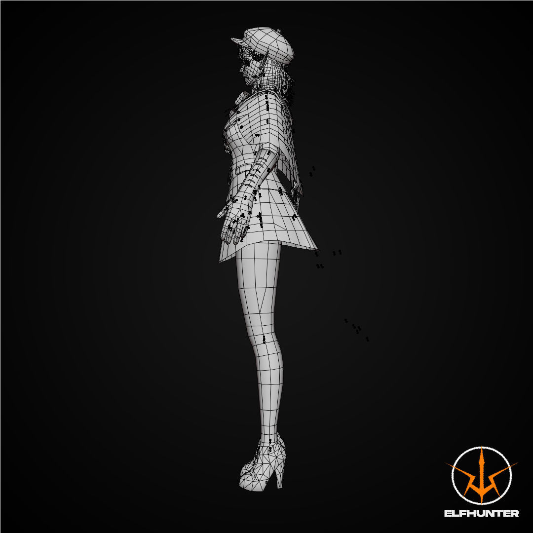 EXCLUSIVE ELF HUNTER EDITION RIGGED CHARACTER ELF ENGLAND Low-poly 3D model_17
