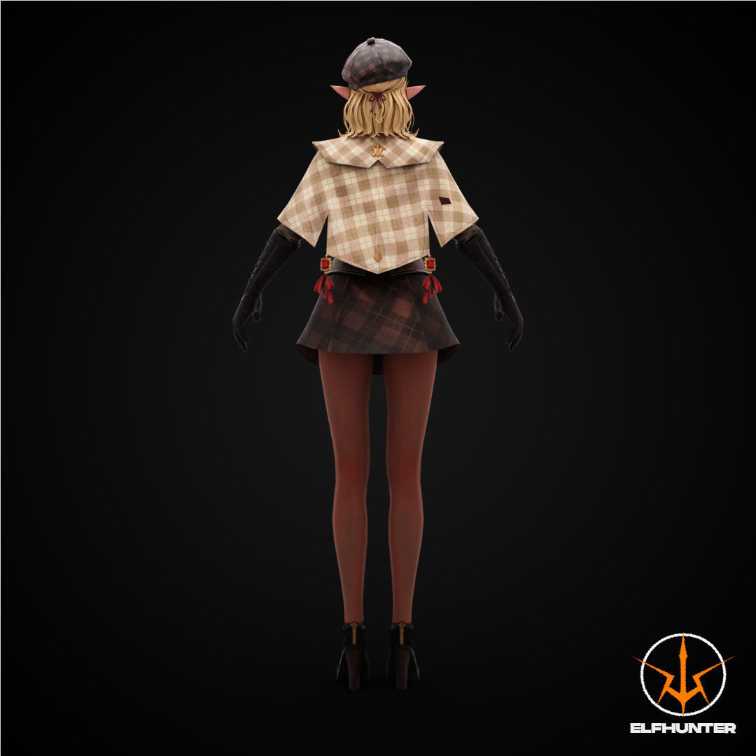 EXCLUSIVE ELF HUNTER EDITION RIGGED CHARACTER ELF ENGLAND Low-poly 3D model_4