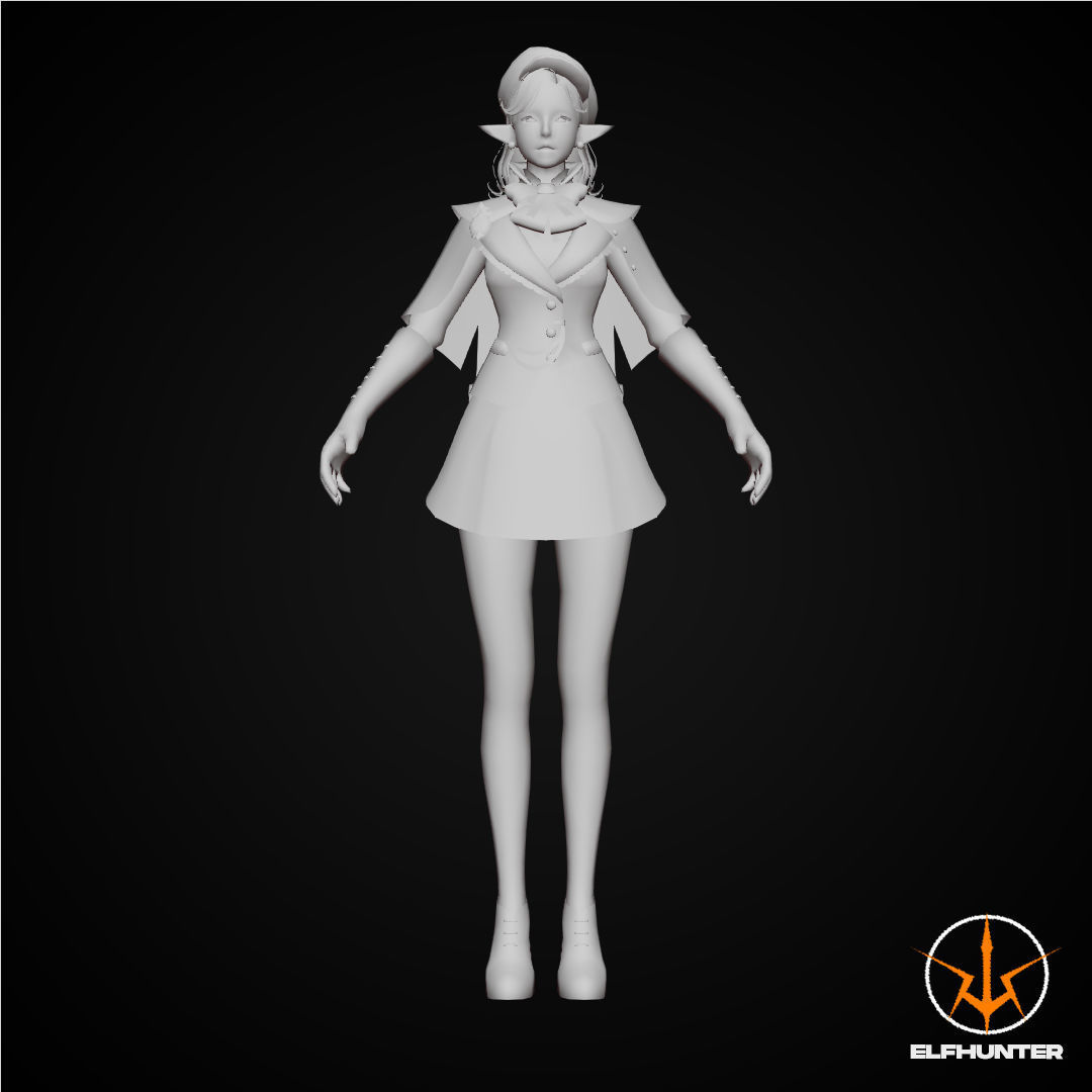 EXCLUSIVE ELF HUNTER EDITION RIGGED CHARACTER ELF ENGLAND Low-poly 3D model_6