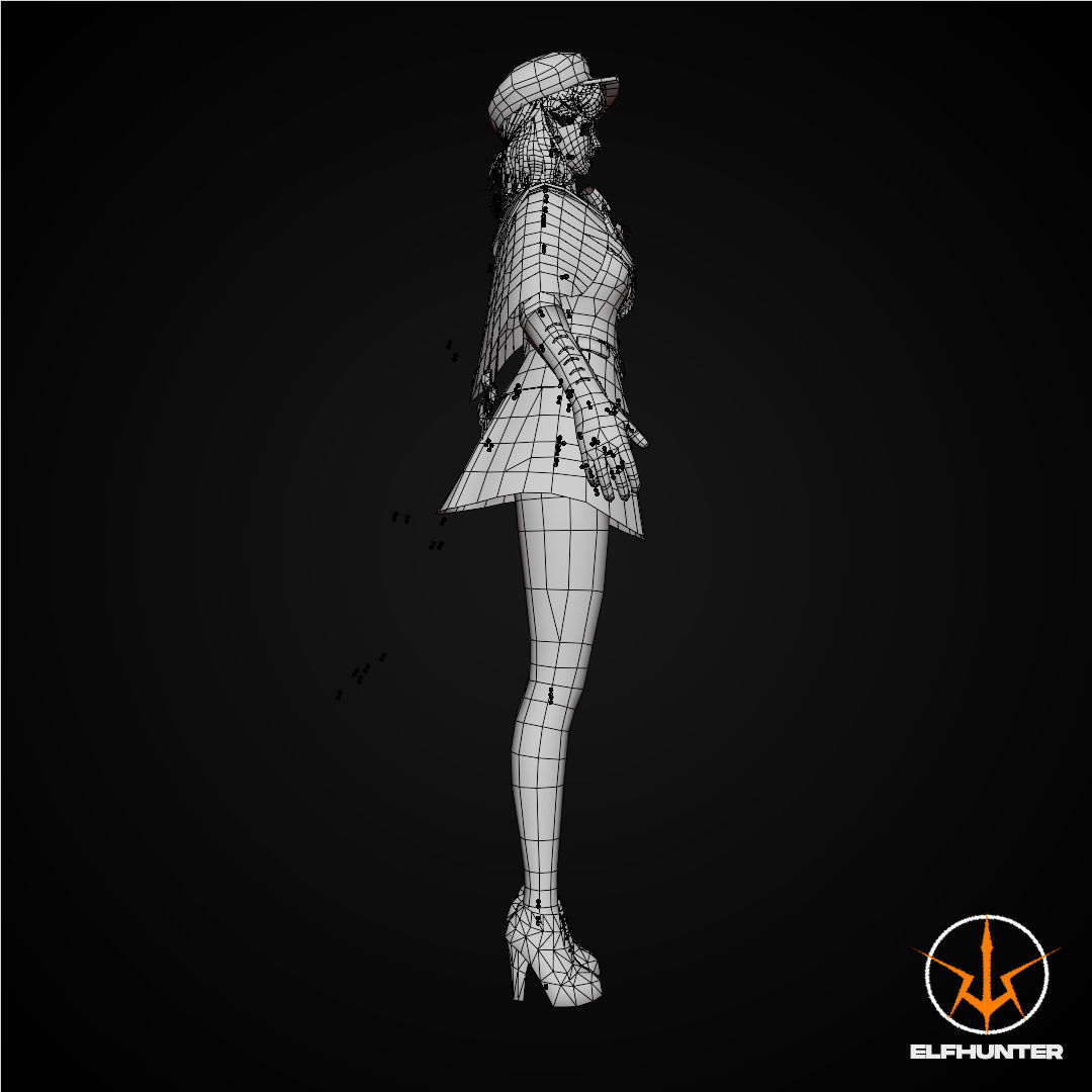 EXCLUSIVE ELF HUNTER EDITION RIGGED CHARACTER ELF ENGLAND Low-poly 3D model_15