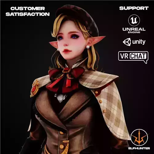 EXCLUSIVE ELF HUNTER EDITION RIGGED CHARACTER ELF ENGLAND Low-poly 3D model