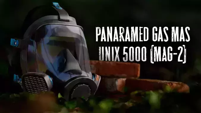 Panaramed Helmet Mask UNIX 5000-MAG-2 Low-poly 3D model