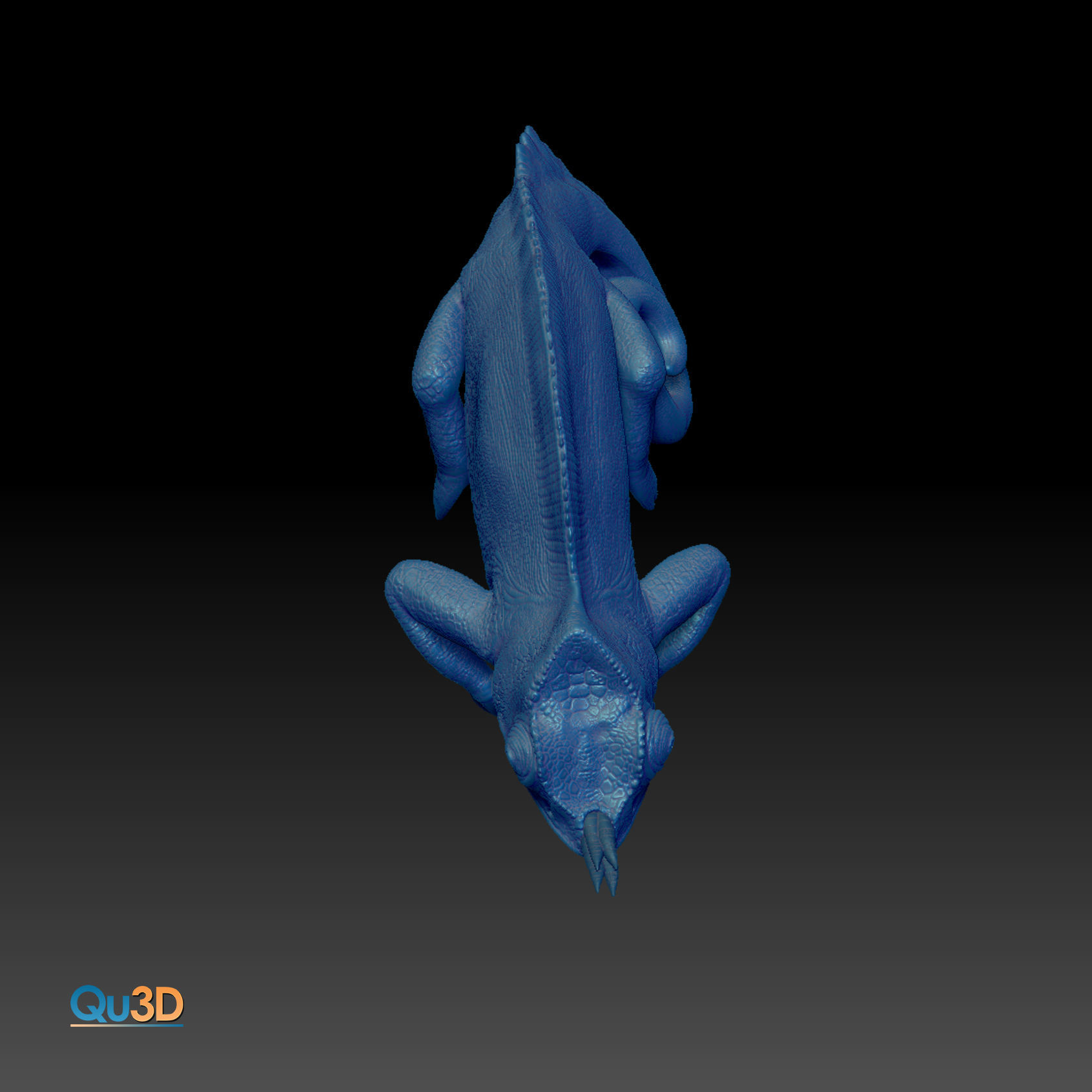 Triocerus quadricornis High-polygon 3D model full-size texture 3D model_15