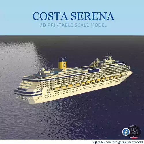 COSTA SERENA cruise ship printable model