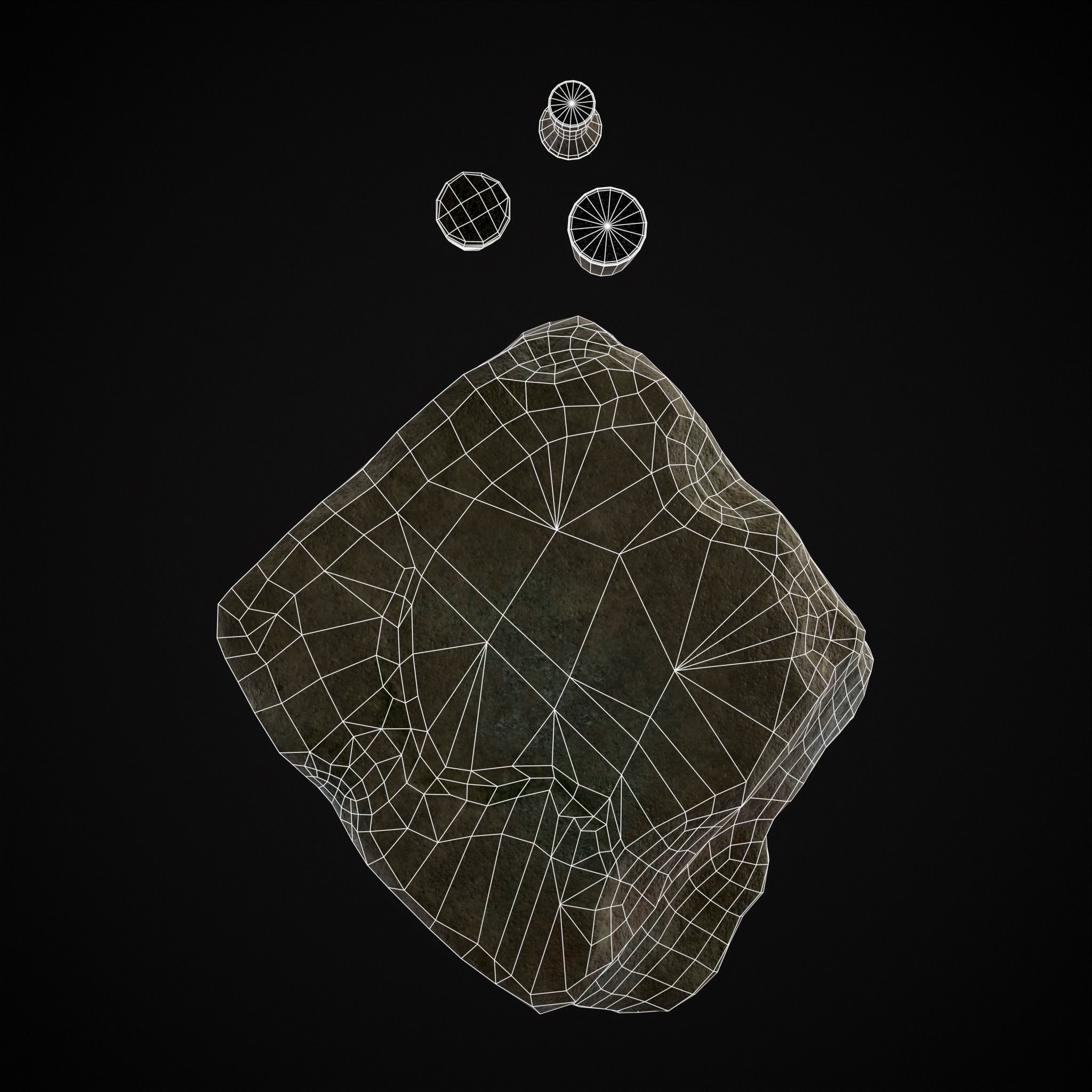 Broken Ancient Harappa Chess Board Low-poly 3D model_16