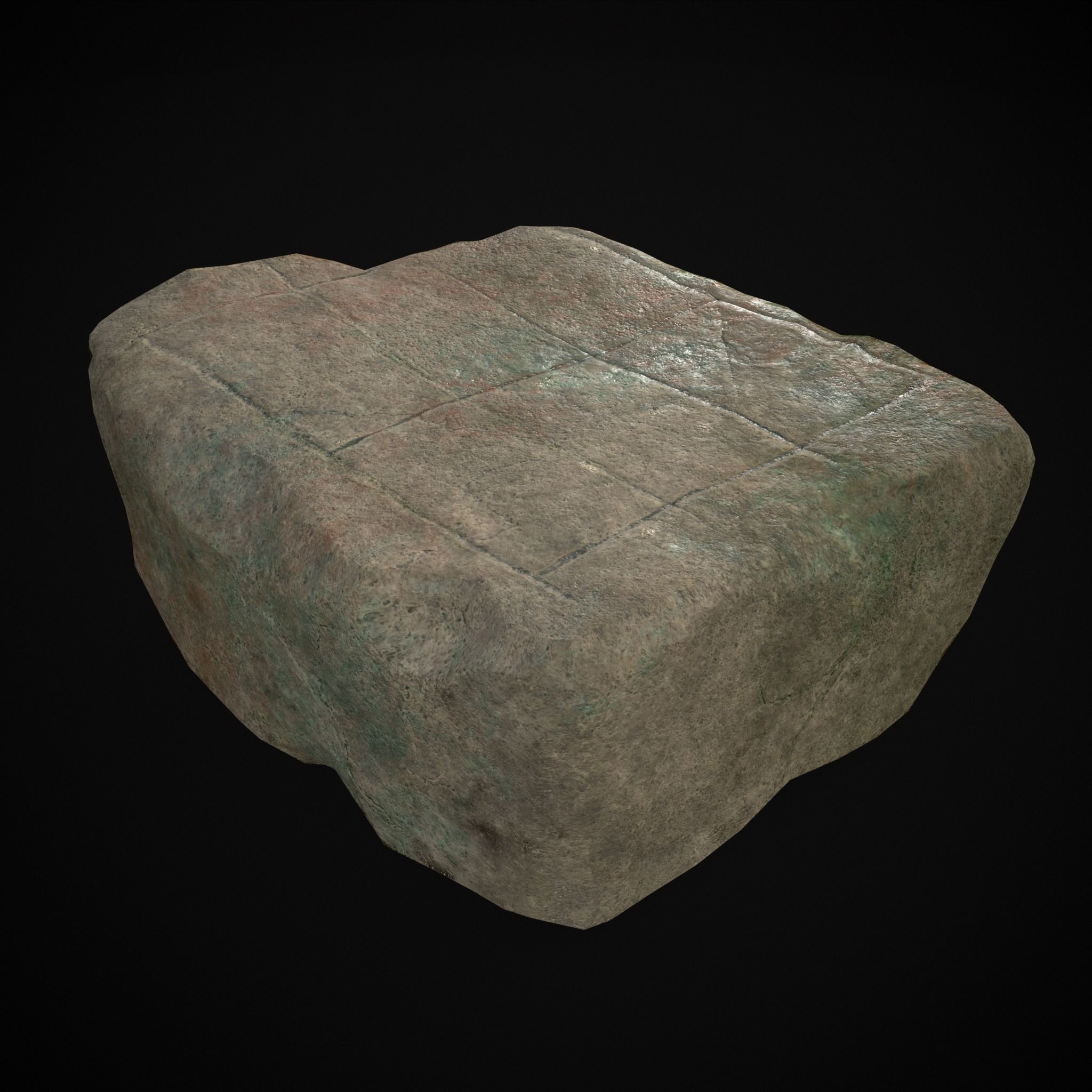 Broken Ancient Harappa Chess Board Low-poly 3D model_23