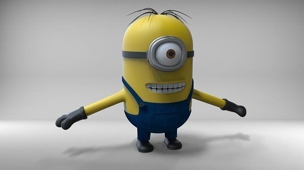 MESHORDERPLACEMENT minions character 3D model
