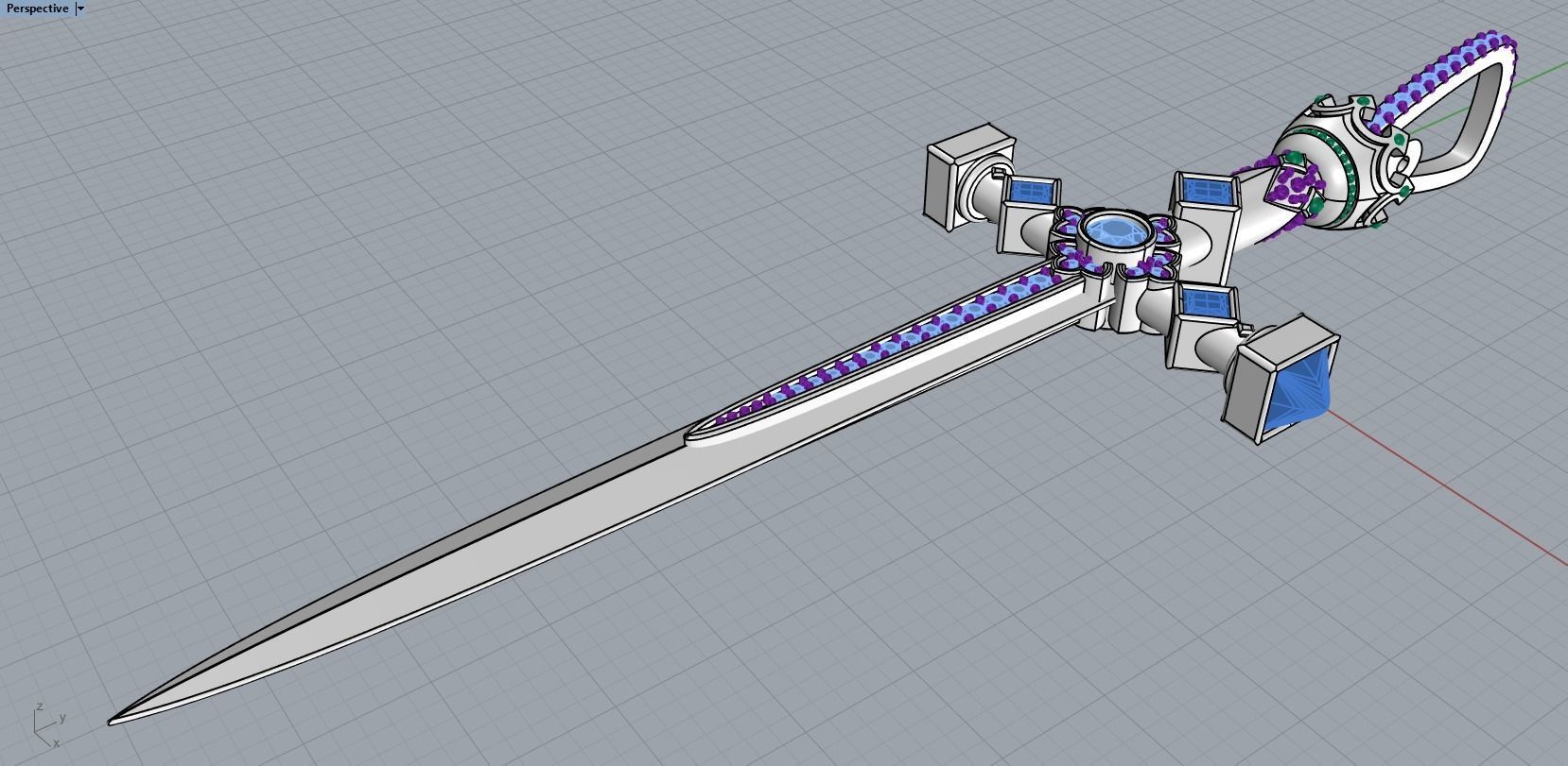 pendant sword 3D print model_12