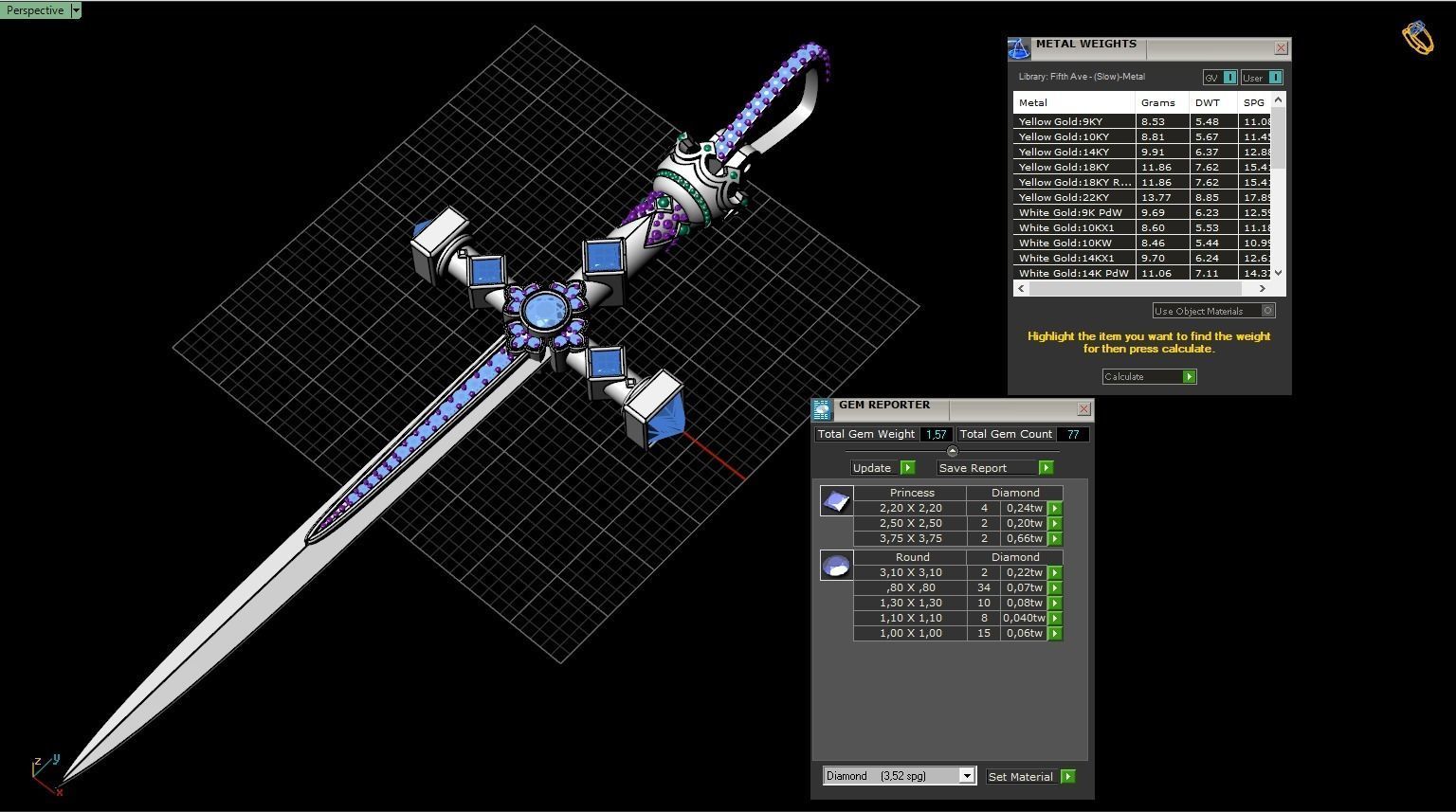 pendant sword 3D print model_18