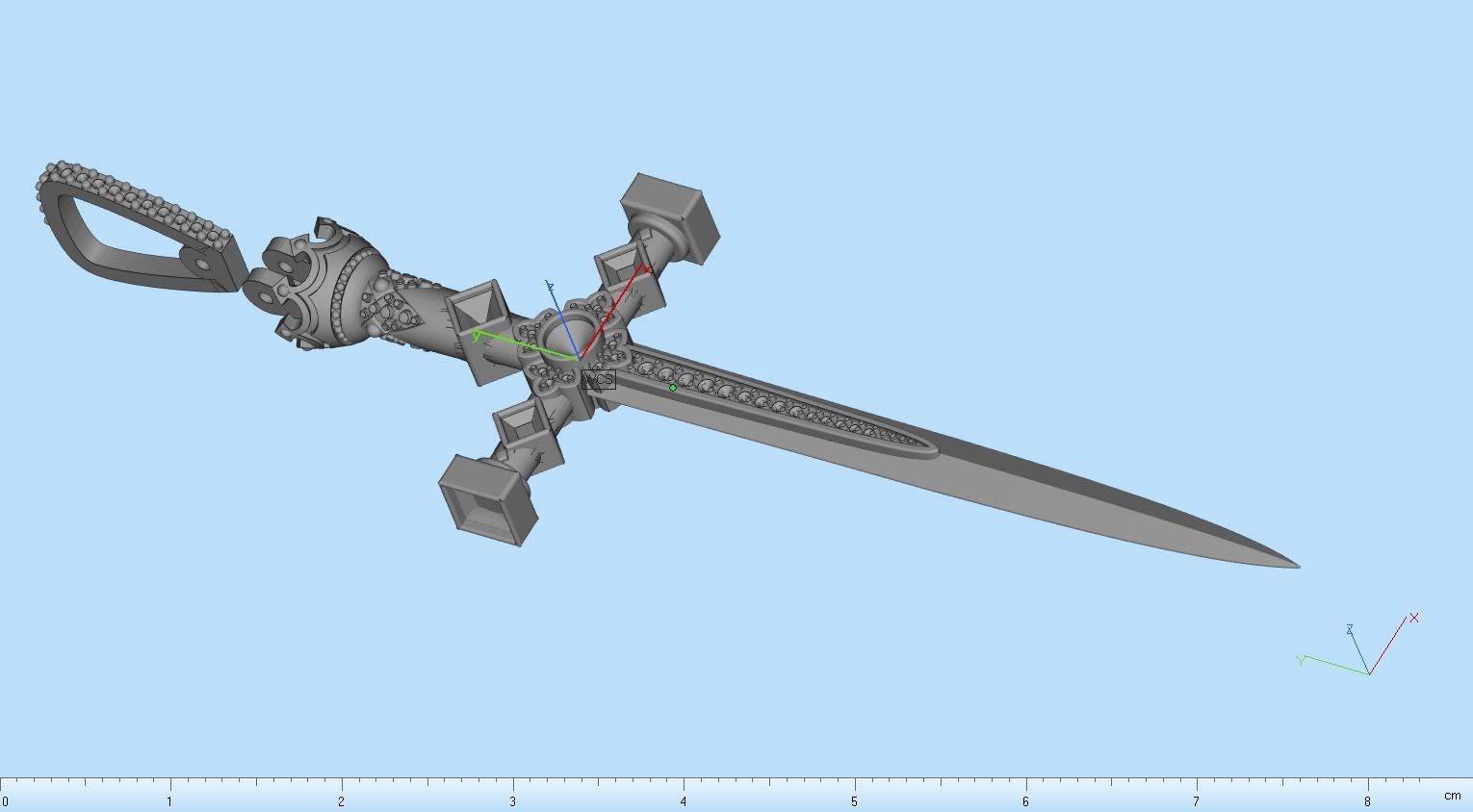 pendant sword 3D print model_20