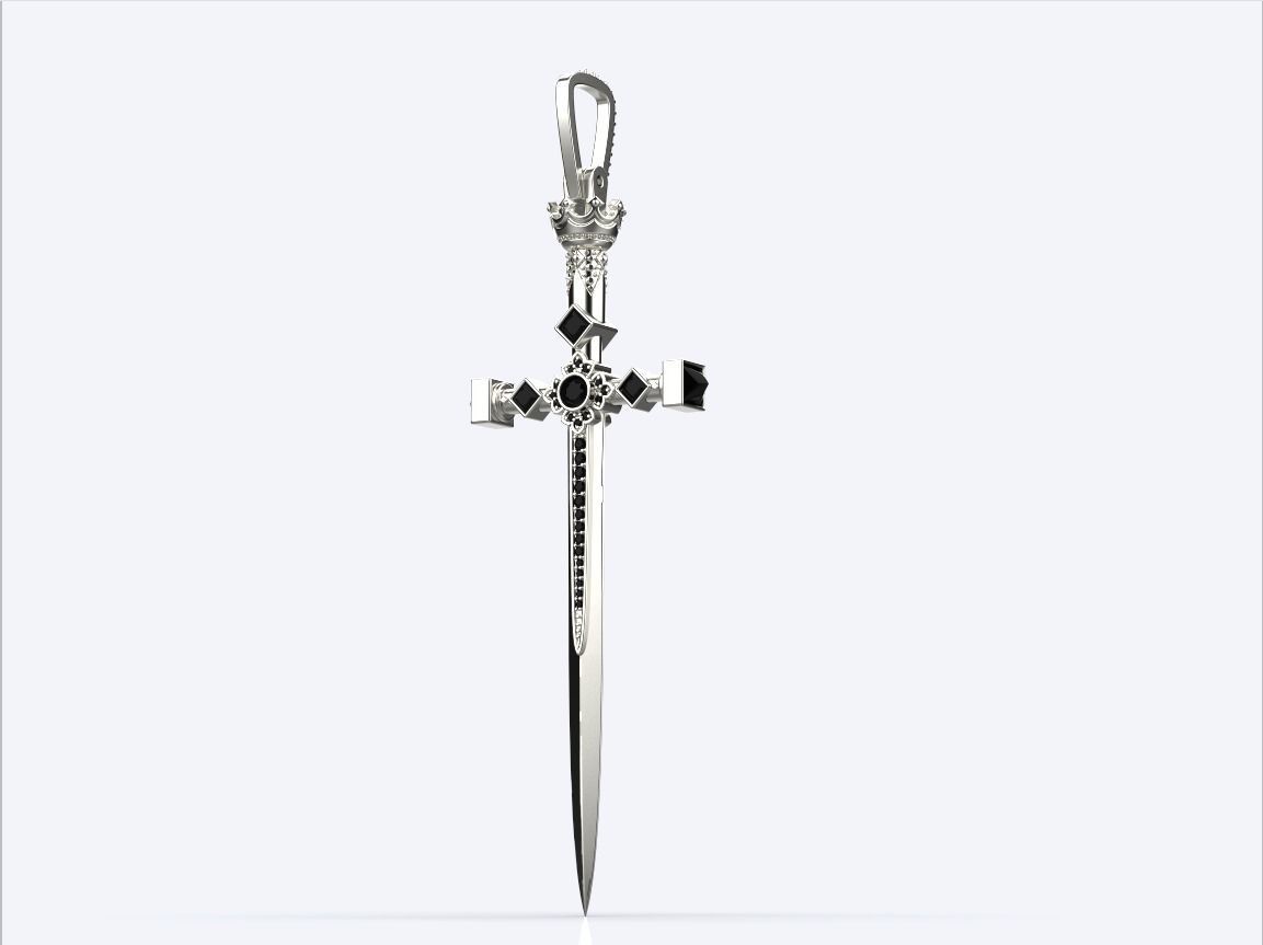 pendant sword 3D print model_10