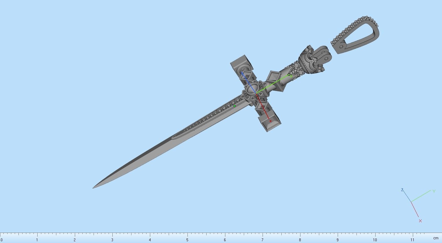 pendant sword 3D print model_19