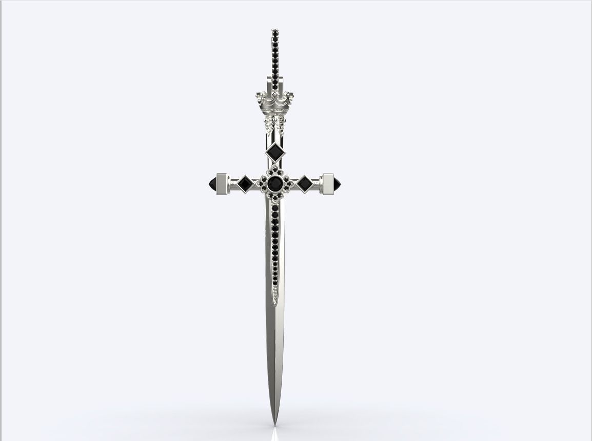 pendant sword 3D print model_8