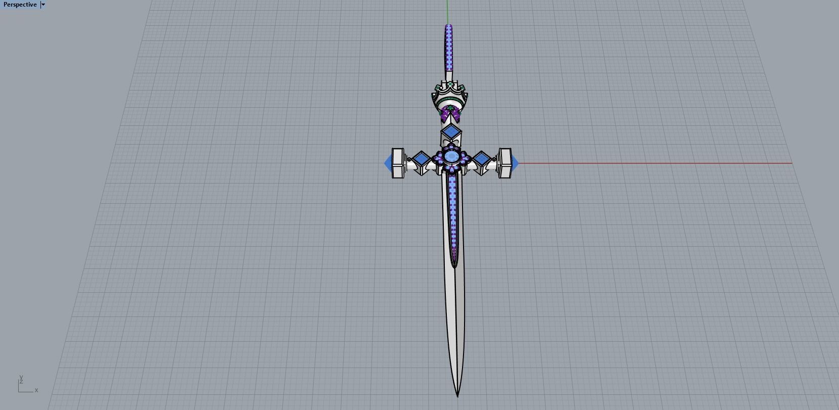 pendant sword 3D print model_14