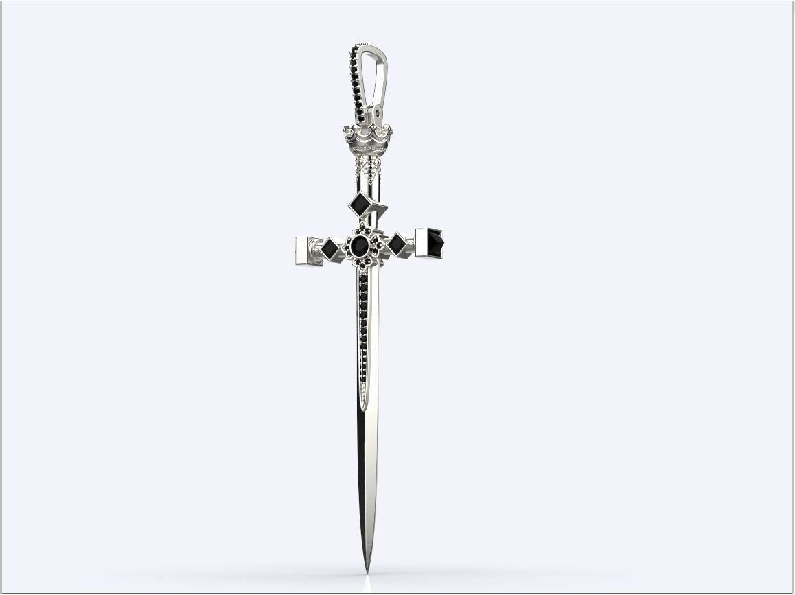 pendant sword 3D print model_9