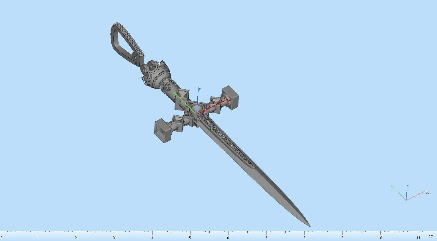 pendant sword 3D print model_21