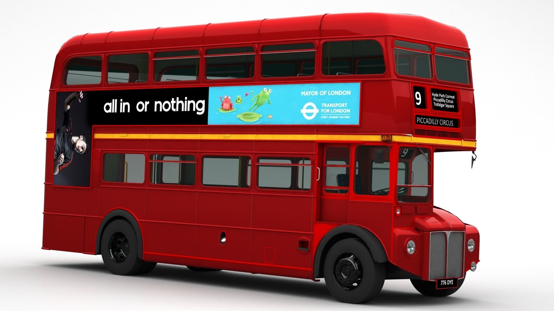 London Double Decker Bus 3D model_8