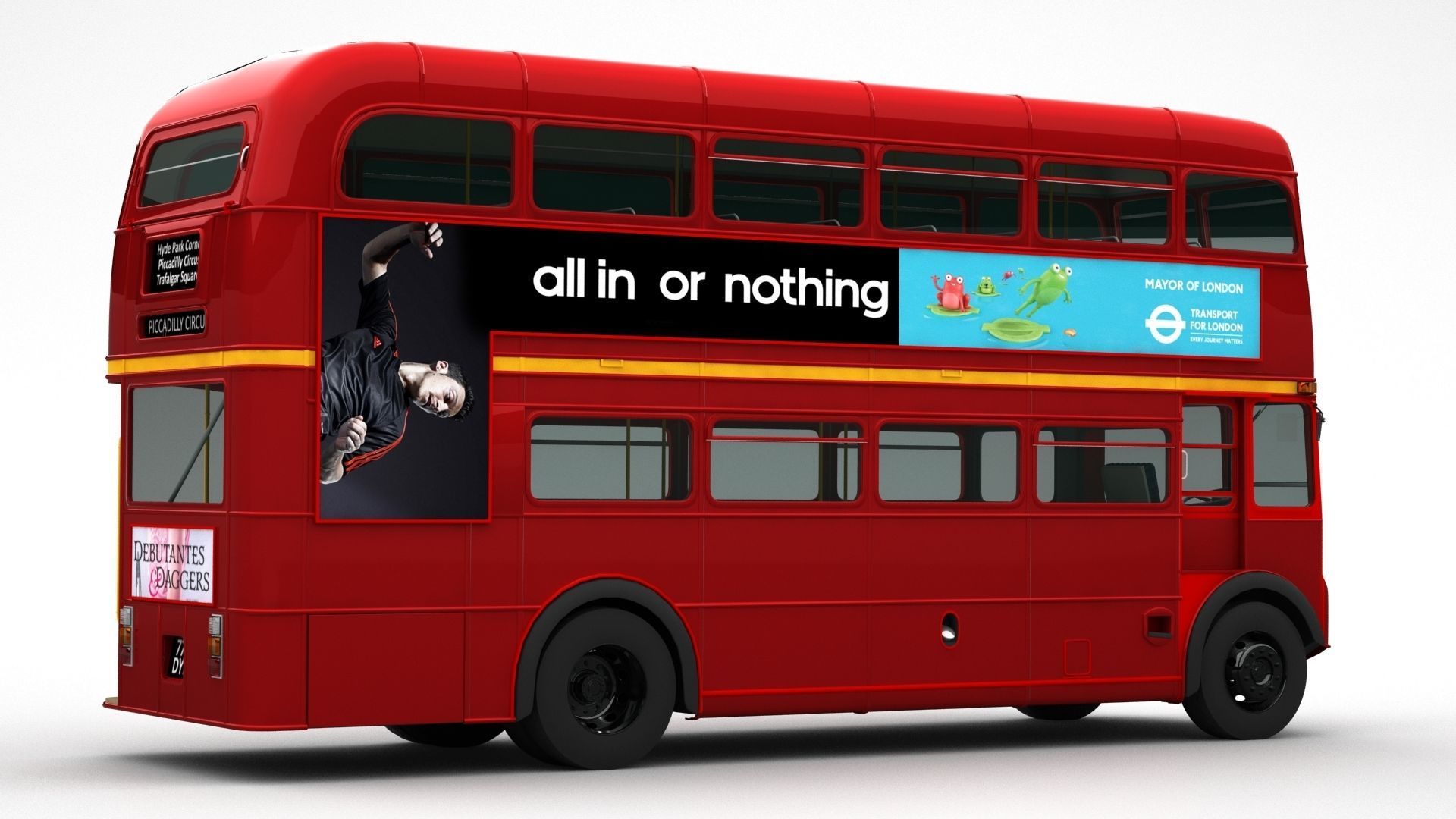 London Double Decker Bus 3D model_6