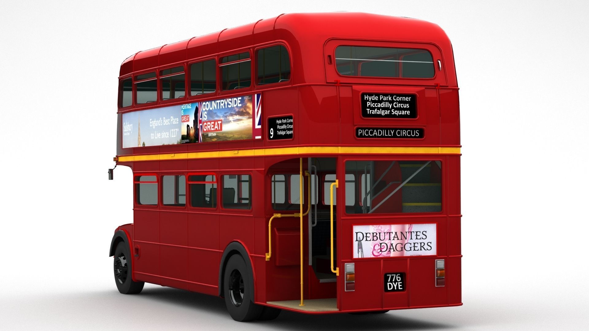 London Double Decker Bus 3D model_3