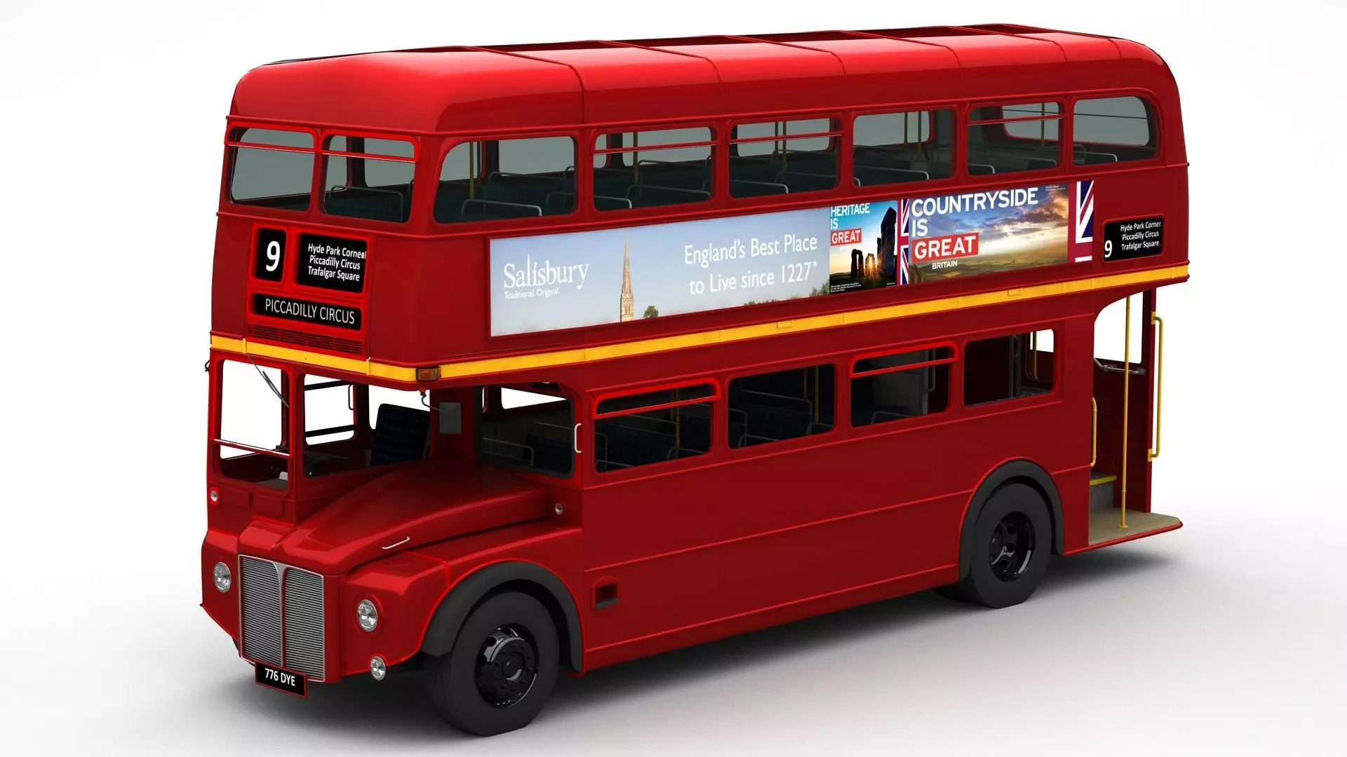 London Double Decker Bus 3D model_0