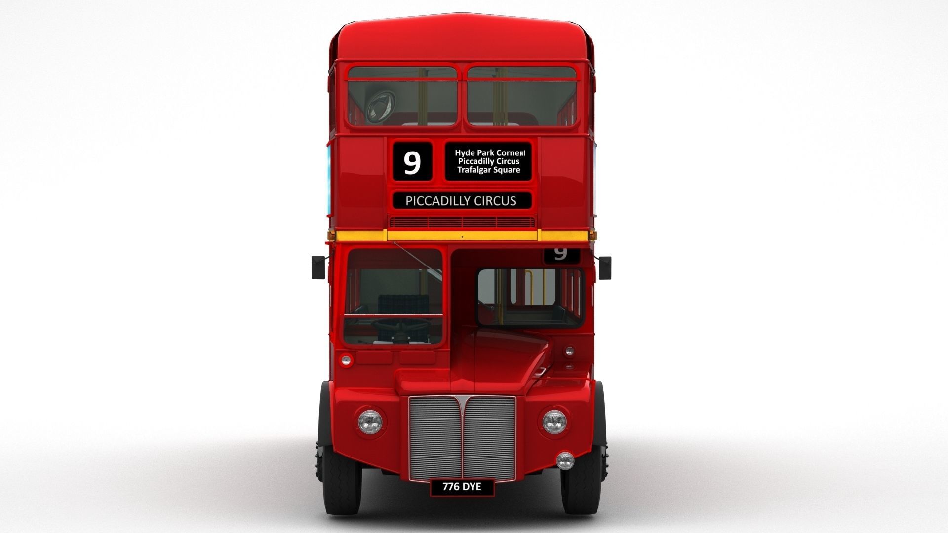 London Double Decker Bus 3D model_10