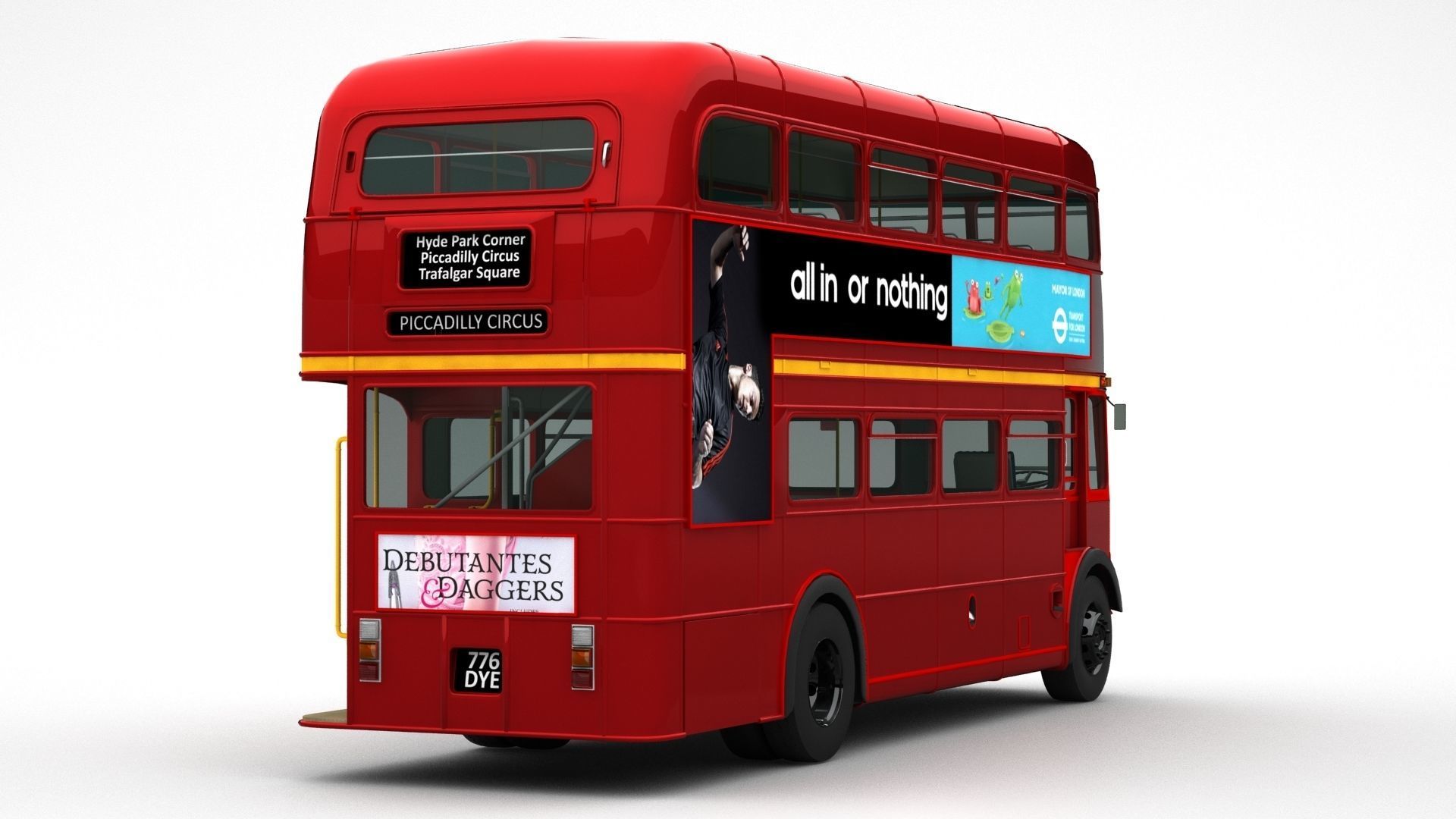 London Double Decker Bus 3D model_5
