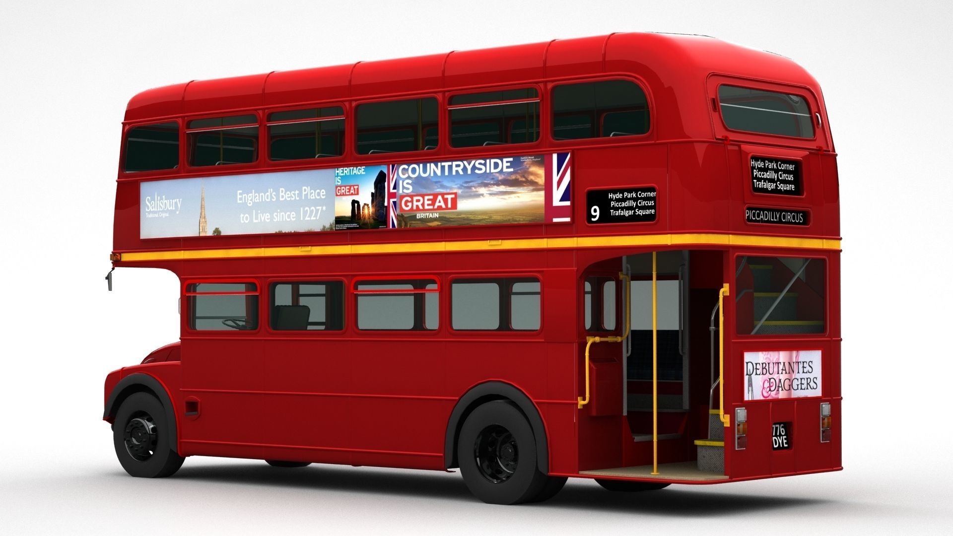 London Double Decker Bus 3D model_2