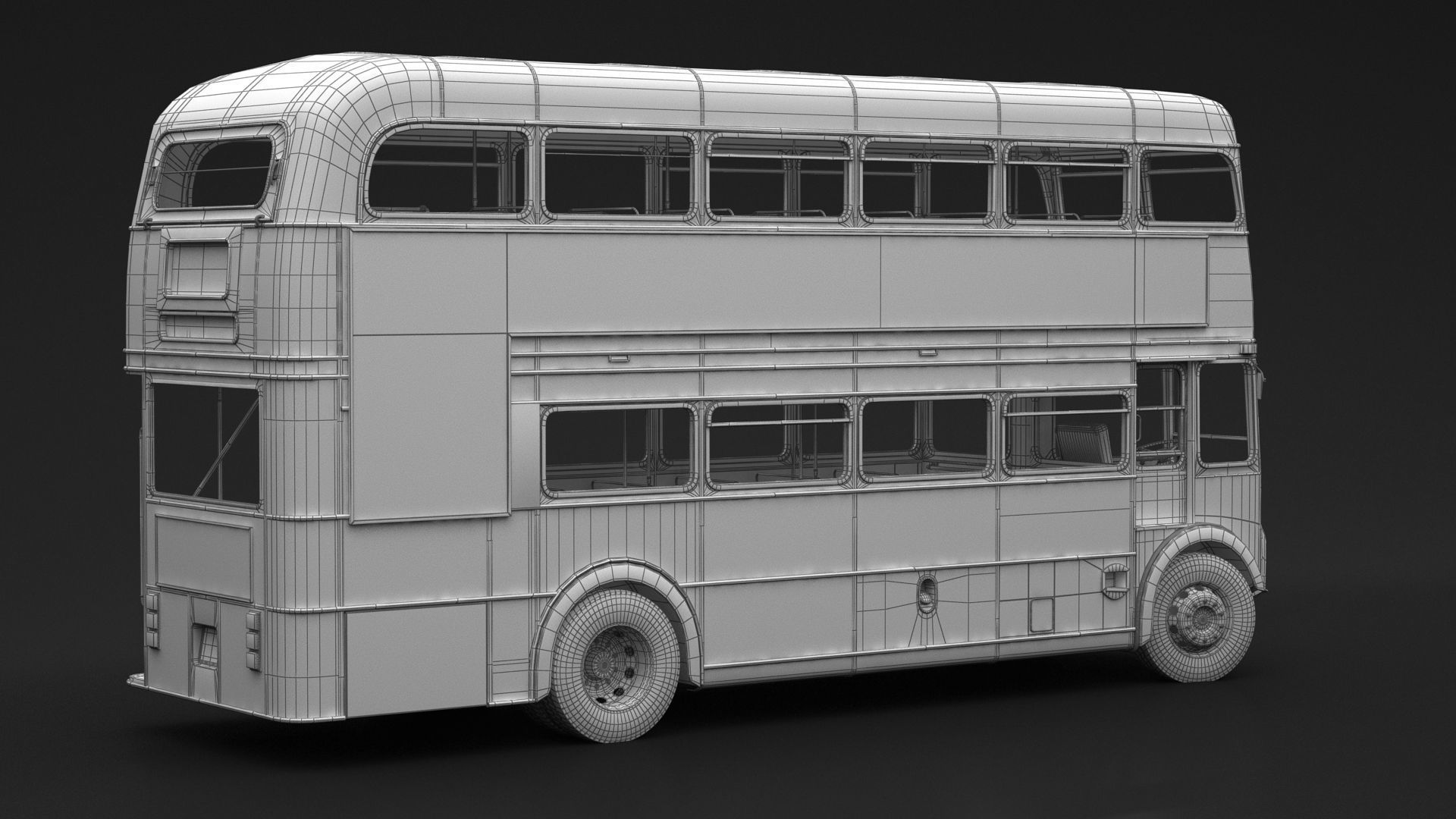 London Double Decker Bus 3D model_12
