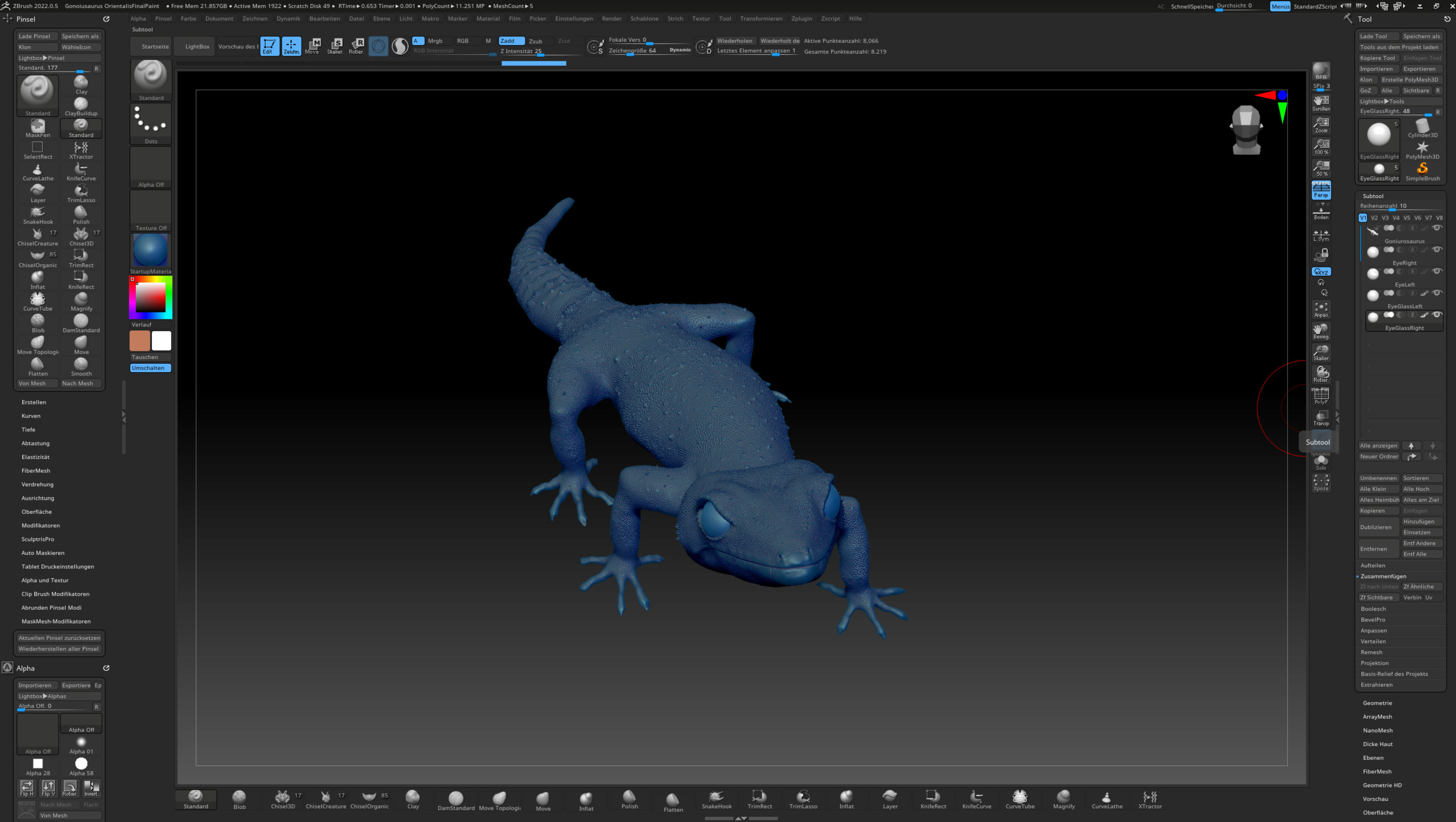 Japanese Cave Gecko - Goniurosaurus orientalis 3D model_16