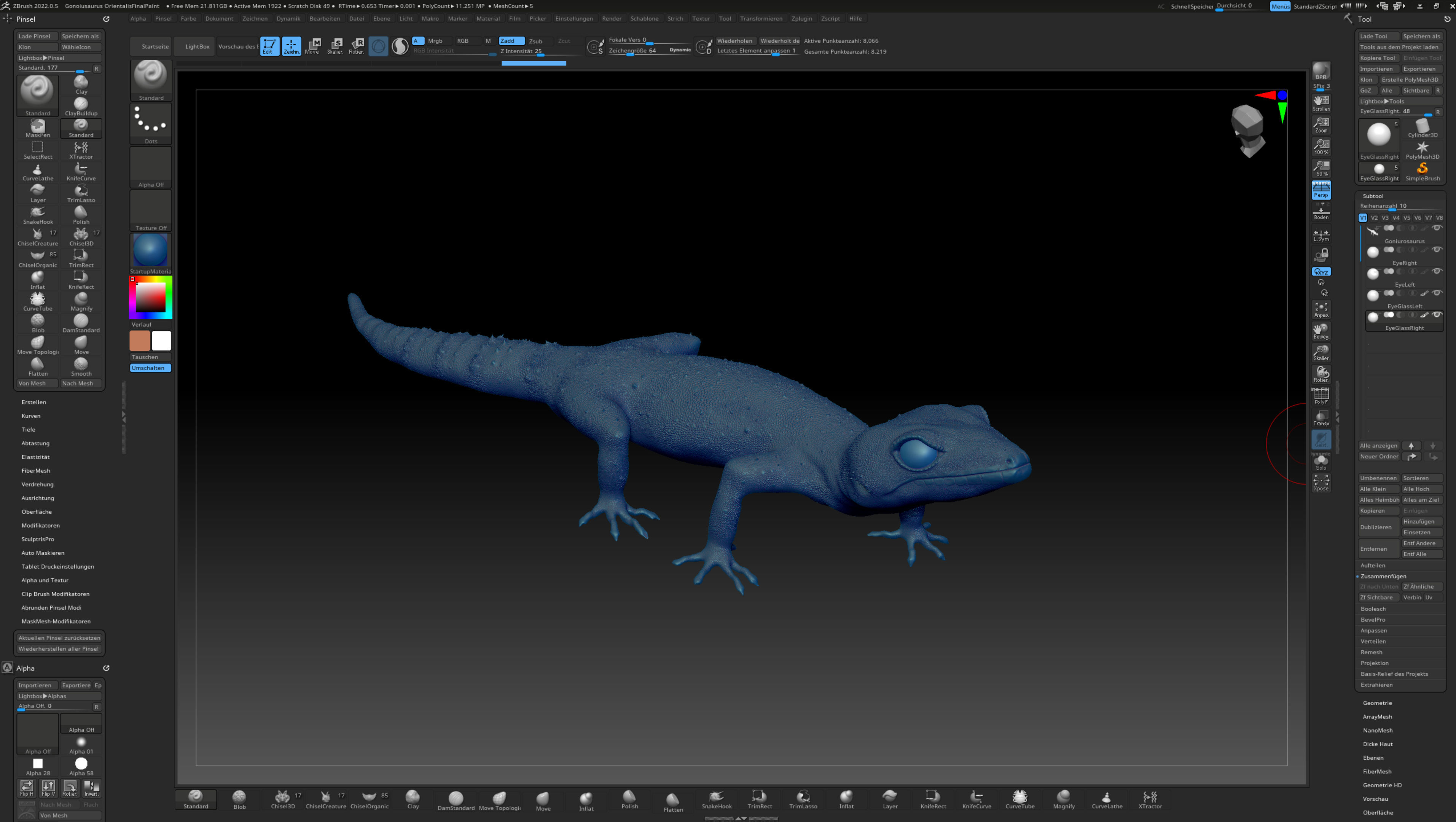 Japanese Cave Gecko - Goniurosaurus orientalis 3D model_17