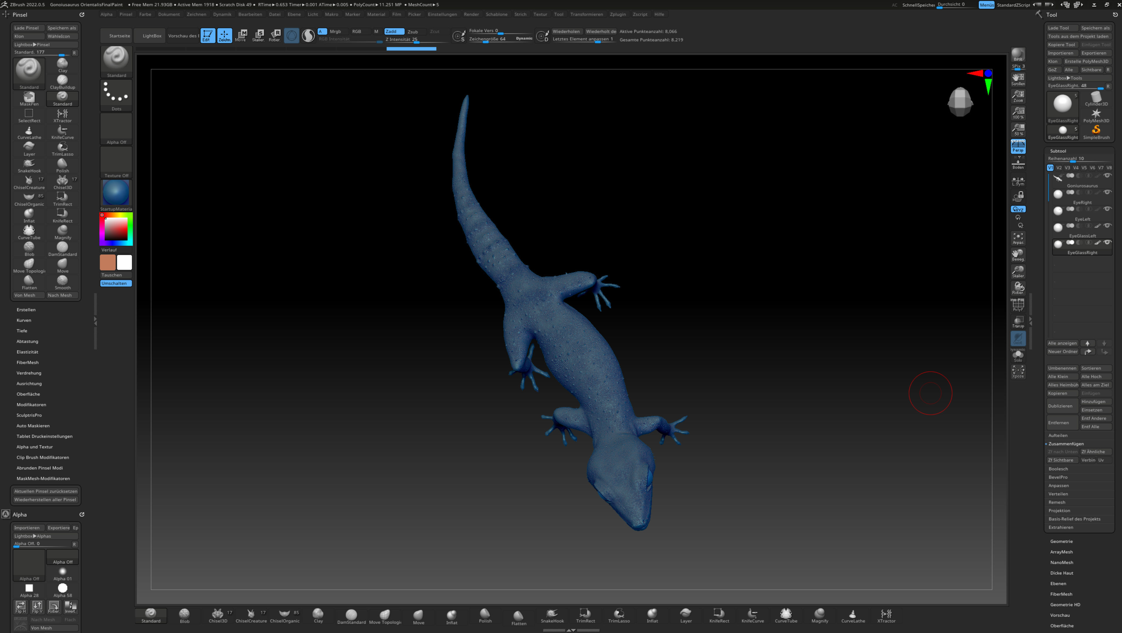 Japanese Cave Gecko - Goniurosaurus orientalis 3D model_14
