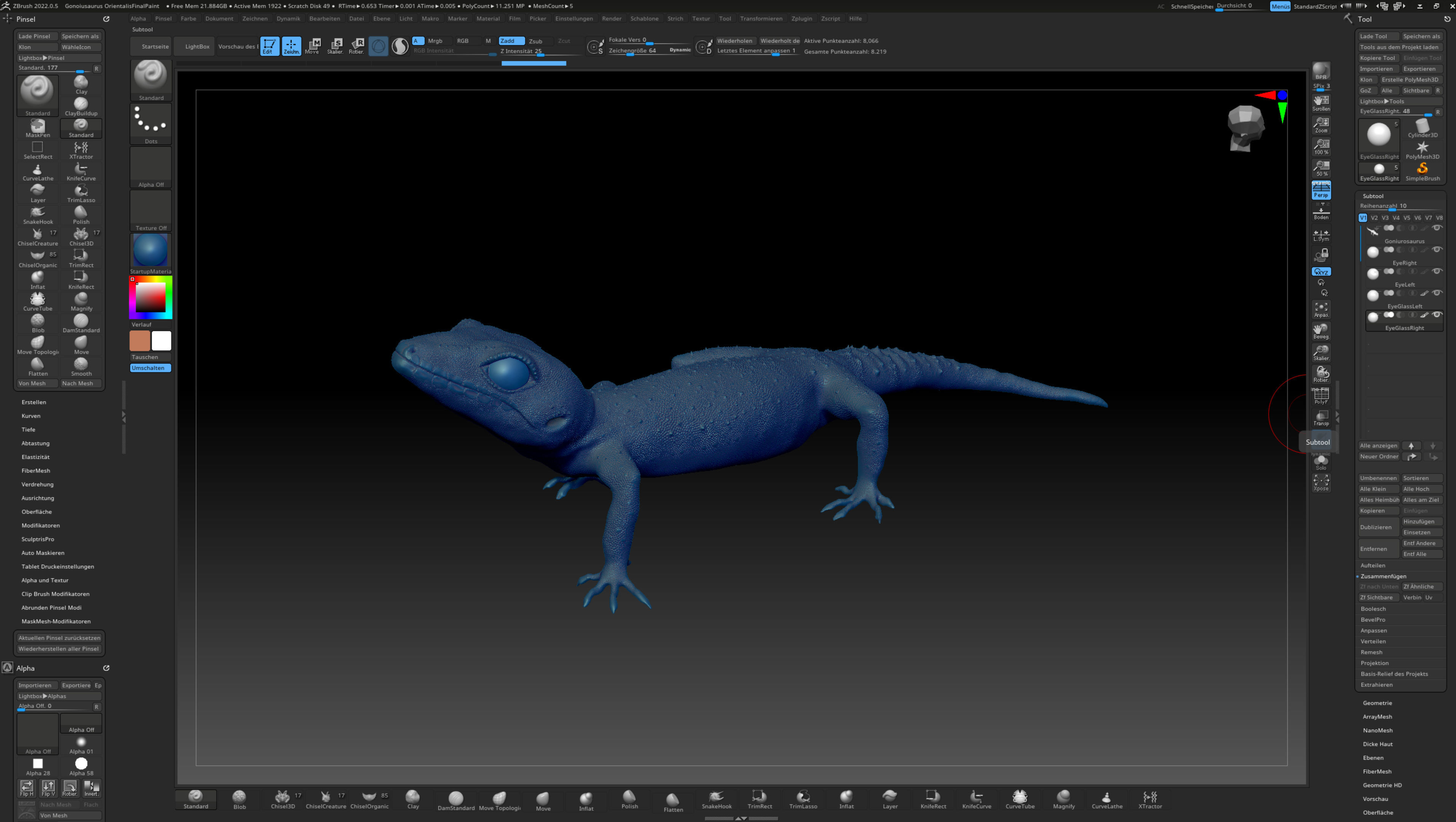 Japanese Cave Gecko - Goniurosaurus orientalis 3D model_15