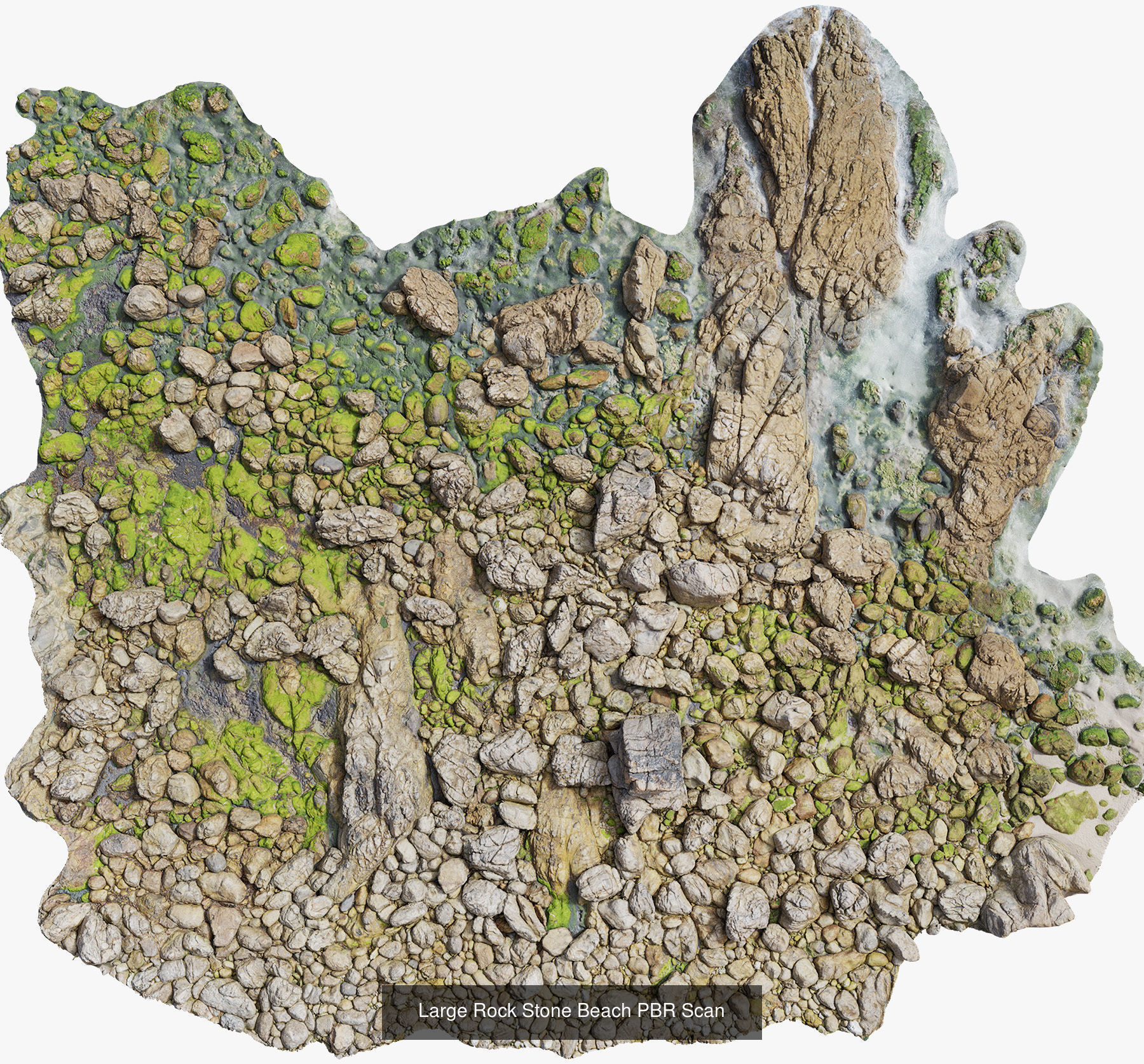 Atlantic Ocean Cliff Coast Line Scan PBR 3D Model Collection_23