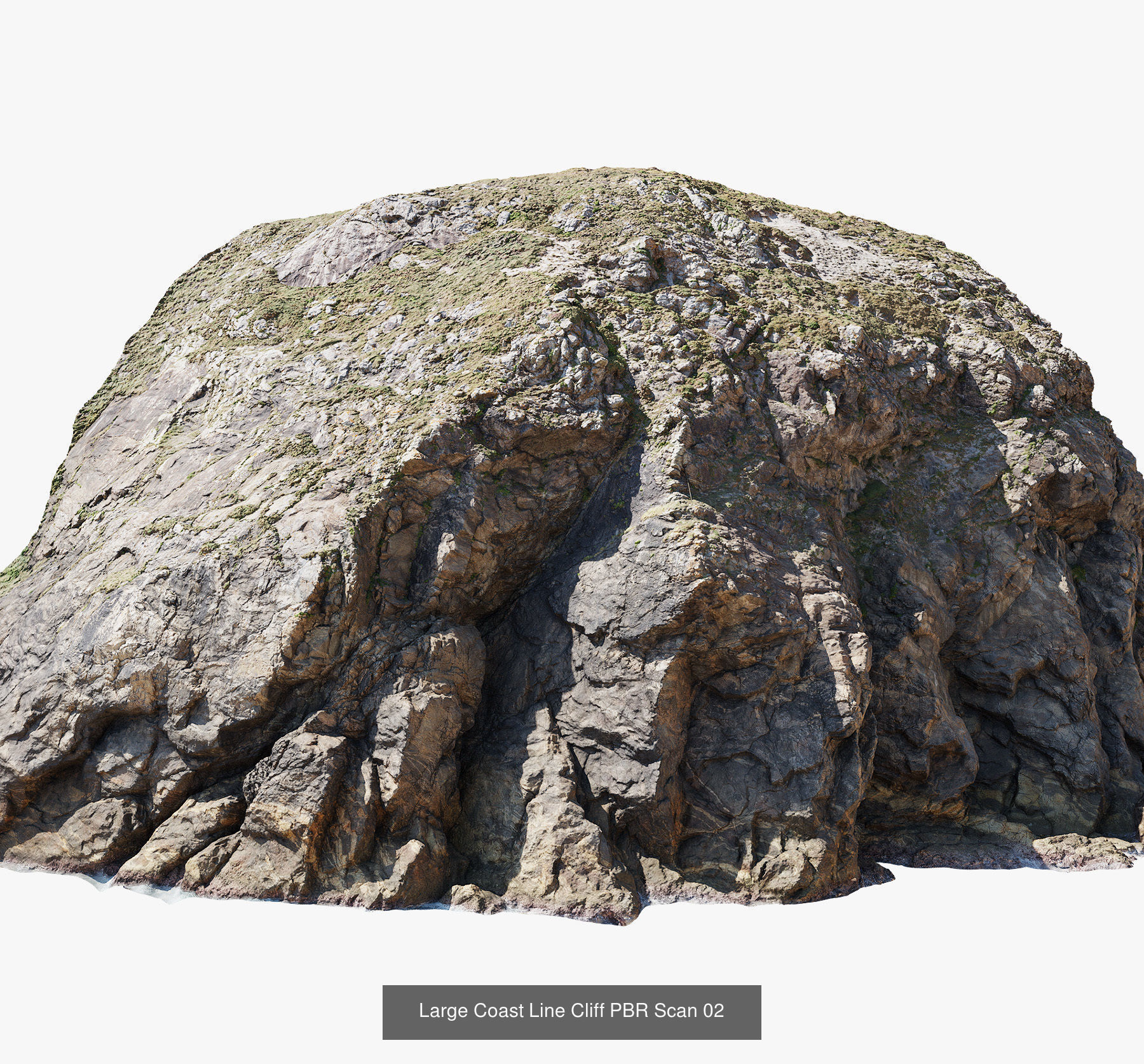 Atlantic Ocean Cliff Coast Line Scan PBR 3D Model Collection_15