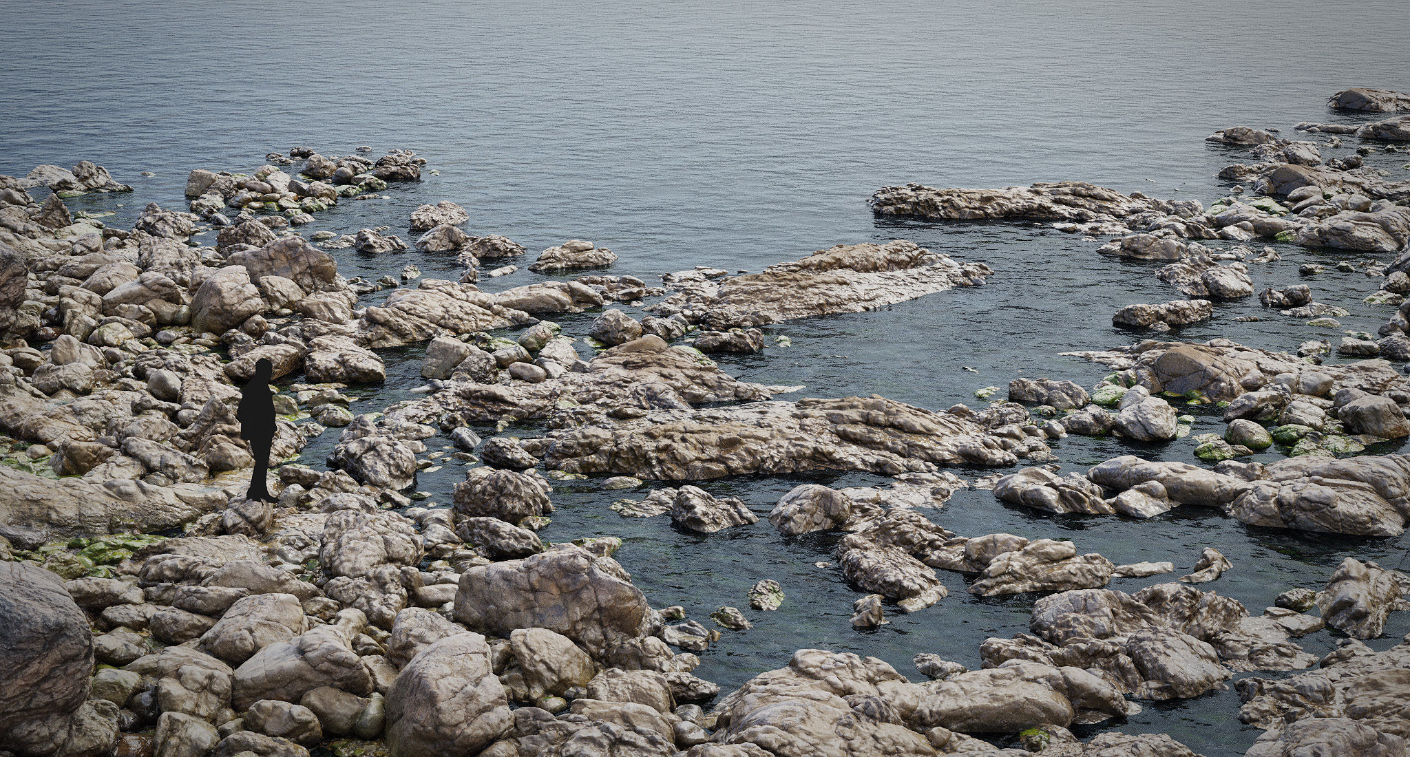 Atlantic Ocean Cliff Coast Line Scan PBR 3D Model Collection_22