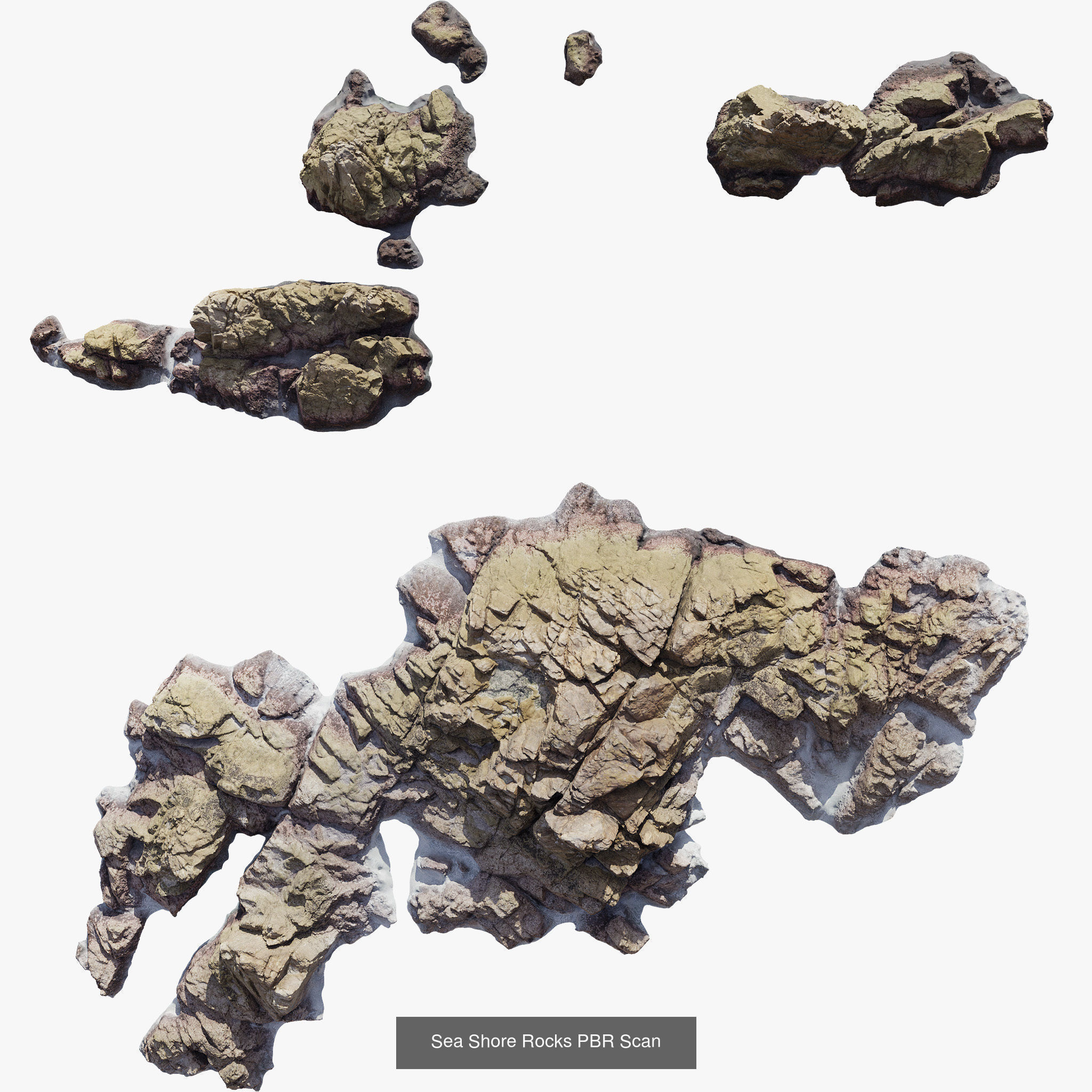 Atlantic Ocean Cliff Coast Line Scan PBR 3D Model Collection_25