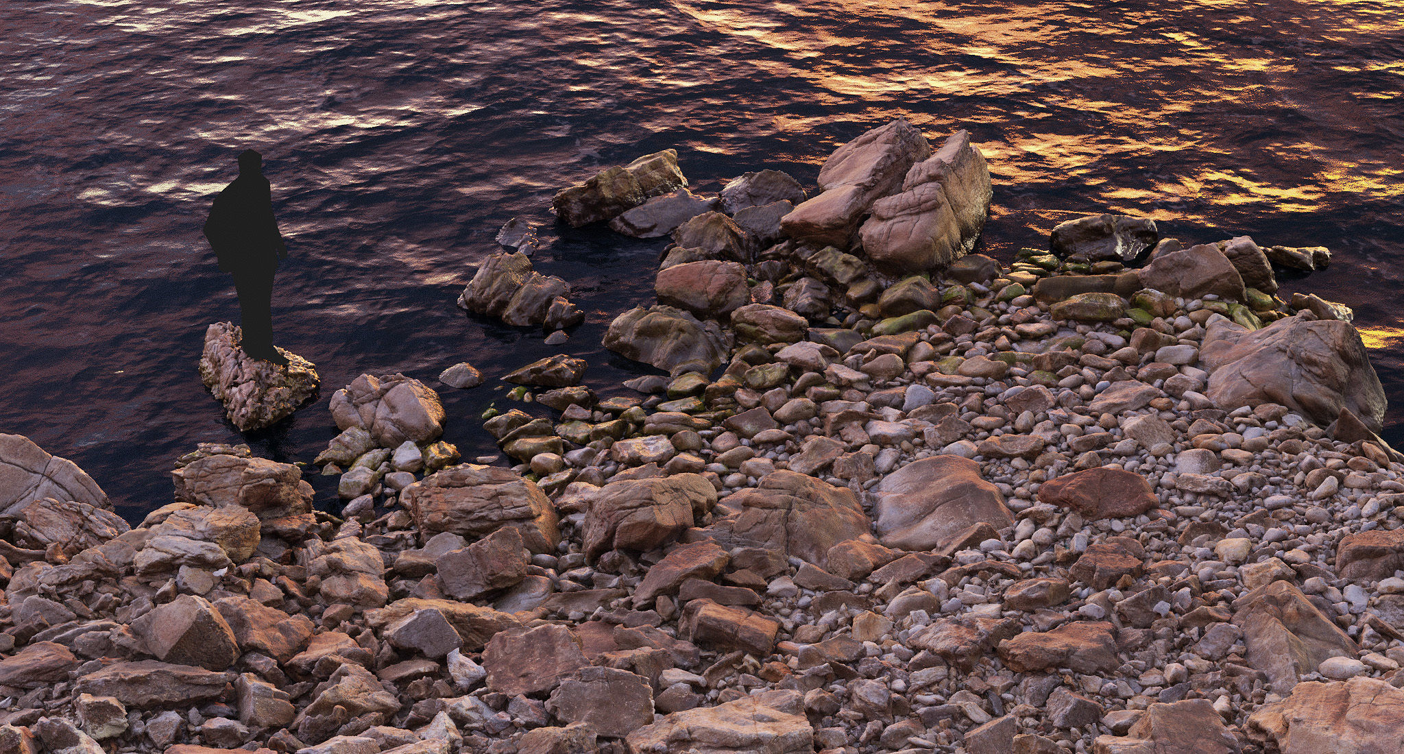 Atlantic Ocean Cliff Coast Line Scan PBR 3D Model Collection_38