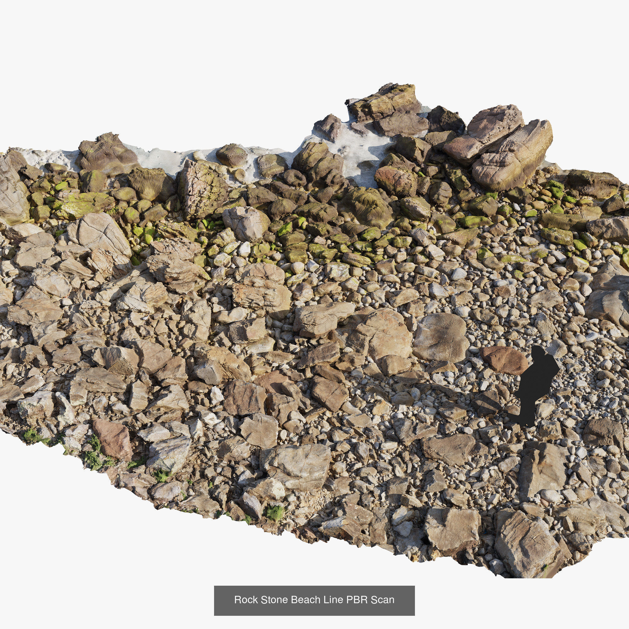 Atlantic Ocean Cliff Coast Line Scan PBR 3D Model Collection_20