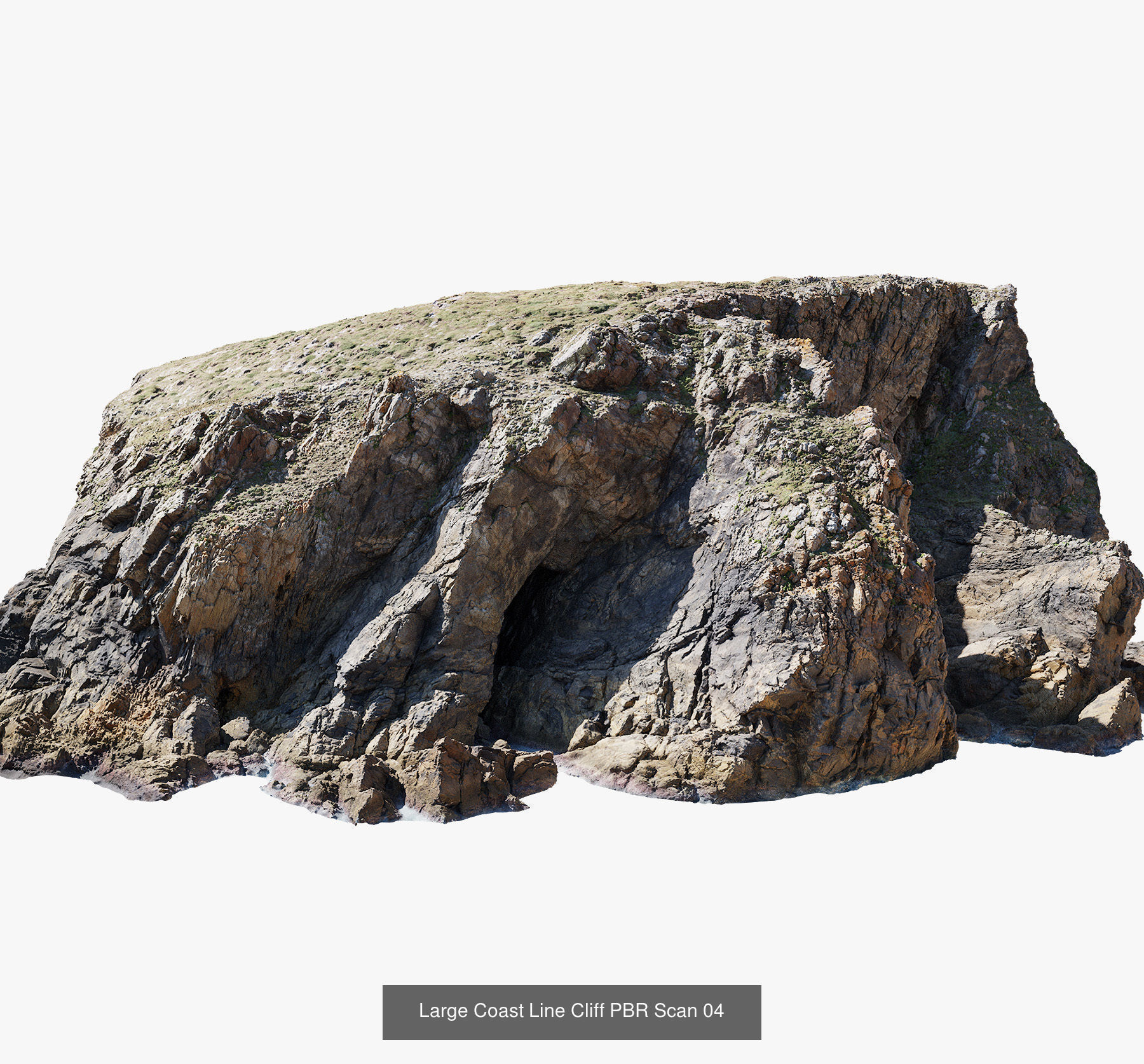 Atlantic Ocean Cliff Coast Line Scan PBR 3D Model Collection_13