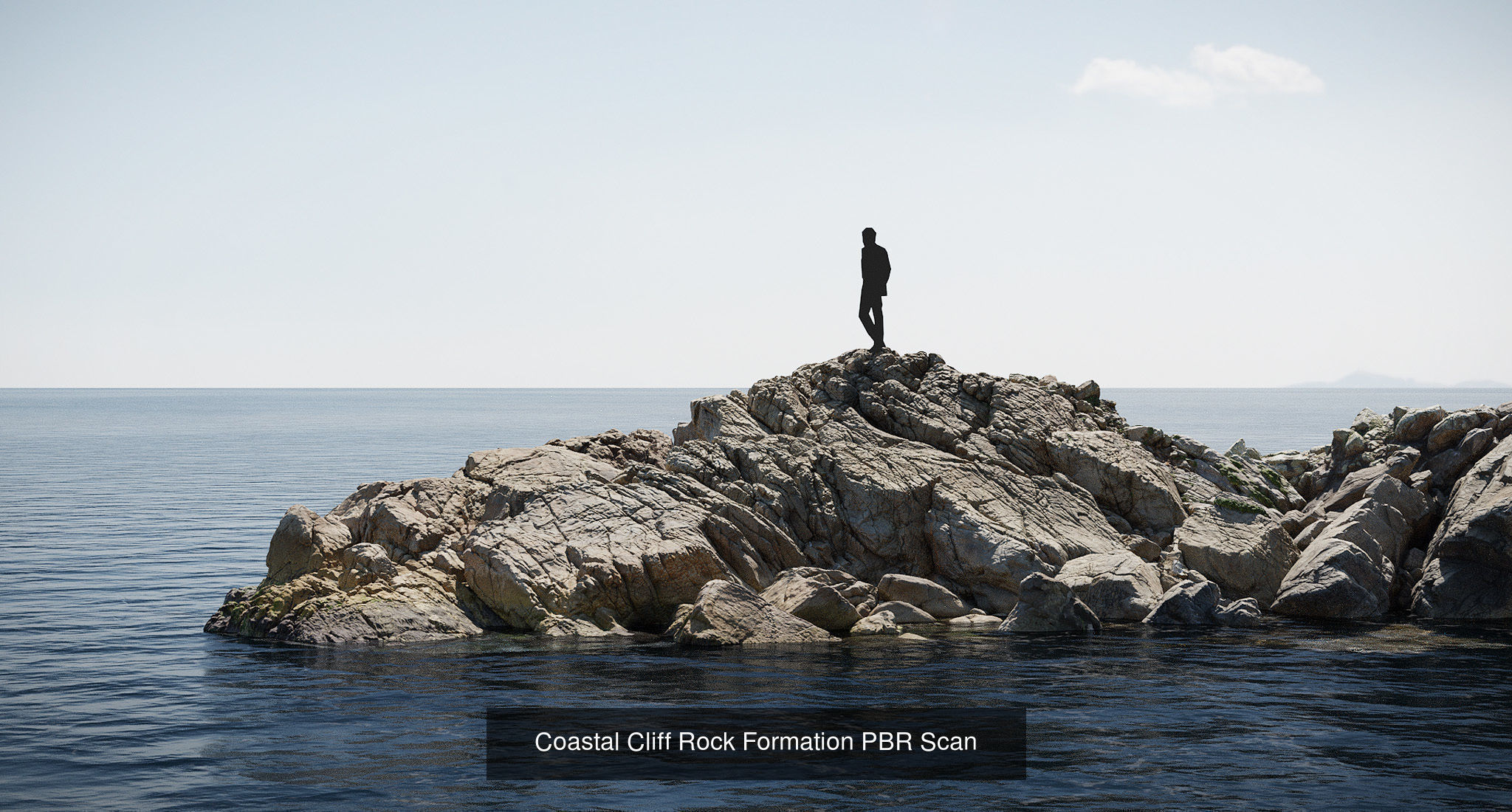 Atlantic Ocean Cliff Coast Line Scan PBR 3D Model Collection_18