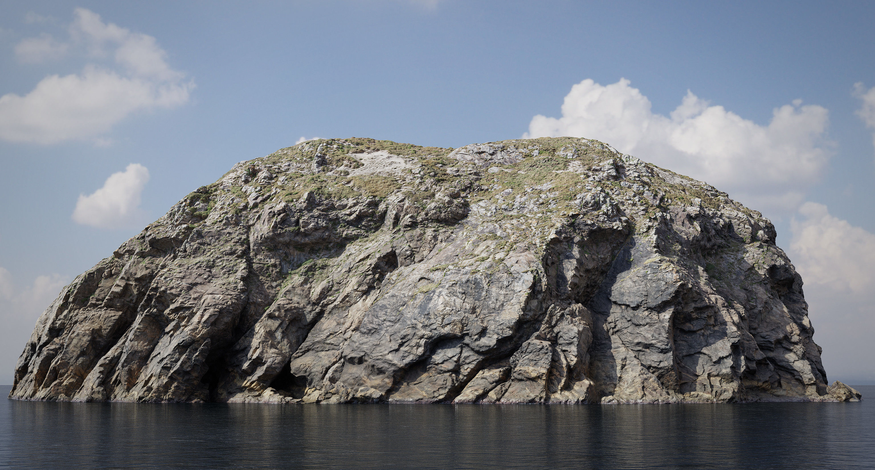 Atlantic Ocean Cliff Coast Line Scan PBR 3D Model Collection_14