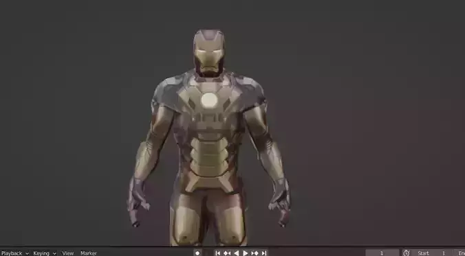 iron man robot suit 3D model