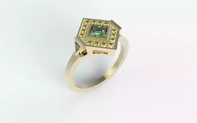 Princess cut cocktail ring