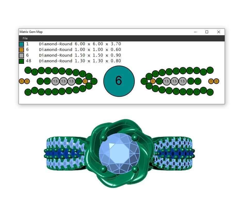 Ring483 gold engagement ring with diamonds 3D print model_7