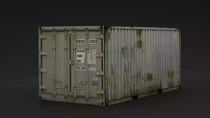 Rusty Container Low-poly 3D model