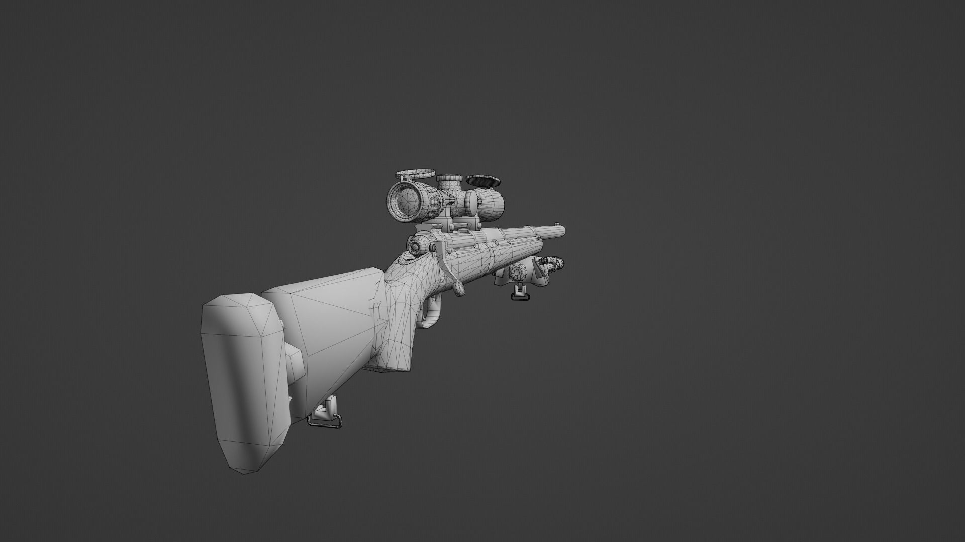 m24 sniper riffle Low-poly 3D model_13